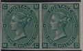 Great Britain 1865 1s Green plate proof PL4. SG101var