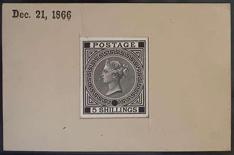 Great Britain 1865 5s Die proof SG126var