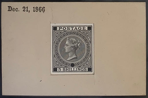 Great Britain 1865 5s Die proof SG126var