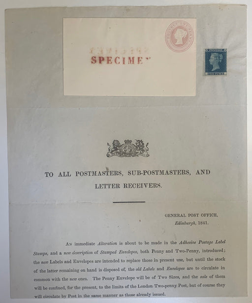 Great Britain 1841 No3 Postal Notice SGPN3var