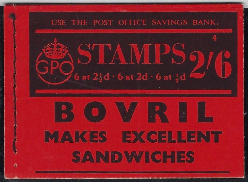 Great Britain 1940 3s booklet (Edition No.4), SGBD13