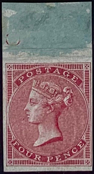 Great Britain 1855 4d carmine Unused. PL1, SG62var