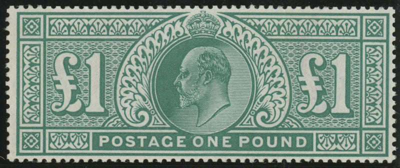 Great Britain 1902 £1 dull blue green very fine unmounted mint, SG266