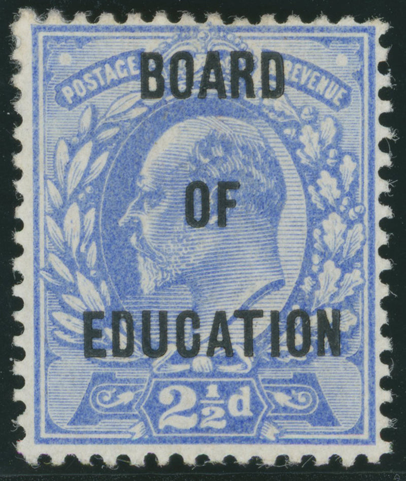 Great Britain 1902 2½d ultramarine Board of Education fine mint example, SGO85