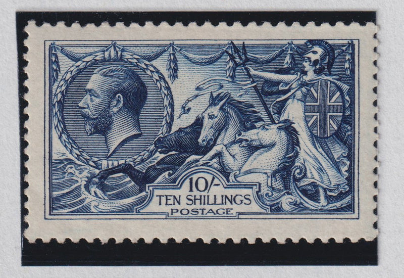 Great Britain 1913 10s indigo "Seahorses" very fine mint, SG402var