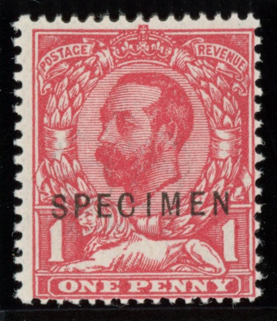 Great Britain 1911 1d carmine red, Die 1a, Specimen, SG327var