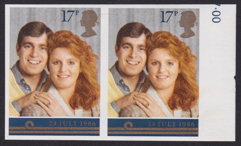 Great Britain 1986 17p Royal Wedding error, SG1334a