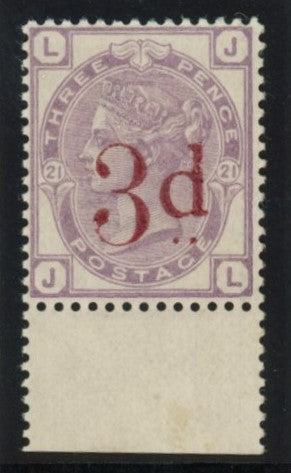 Great Britain 1881 3d rose Plate 21 very fine unmounted mint, SG158