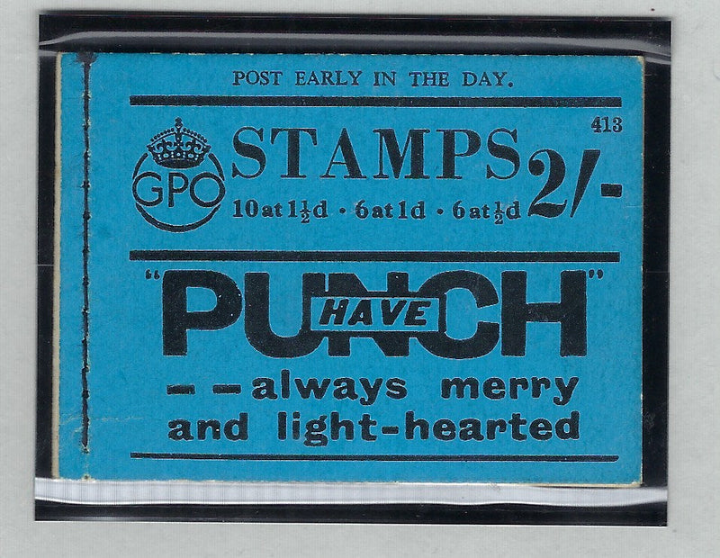 Great Britain 1938 2s Booklet (Edition 413), SGBD12
