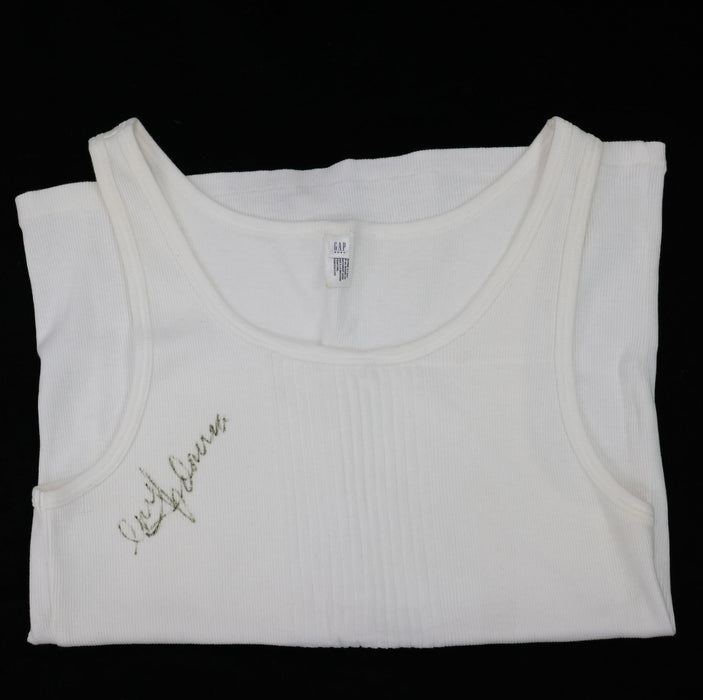 Madonna autographed & worn GAP advert vest top