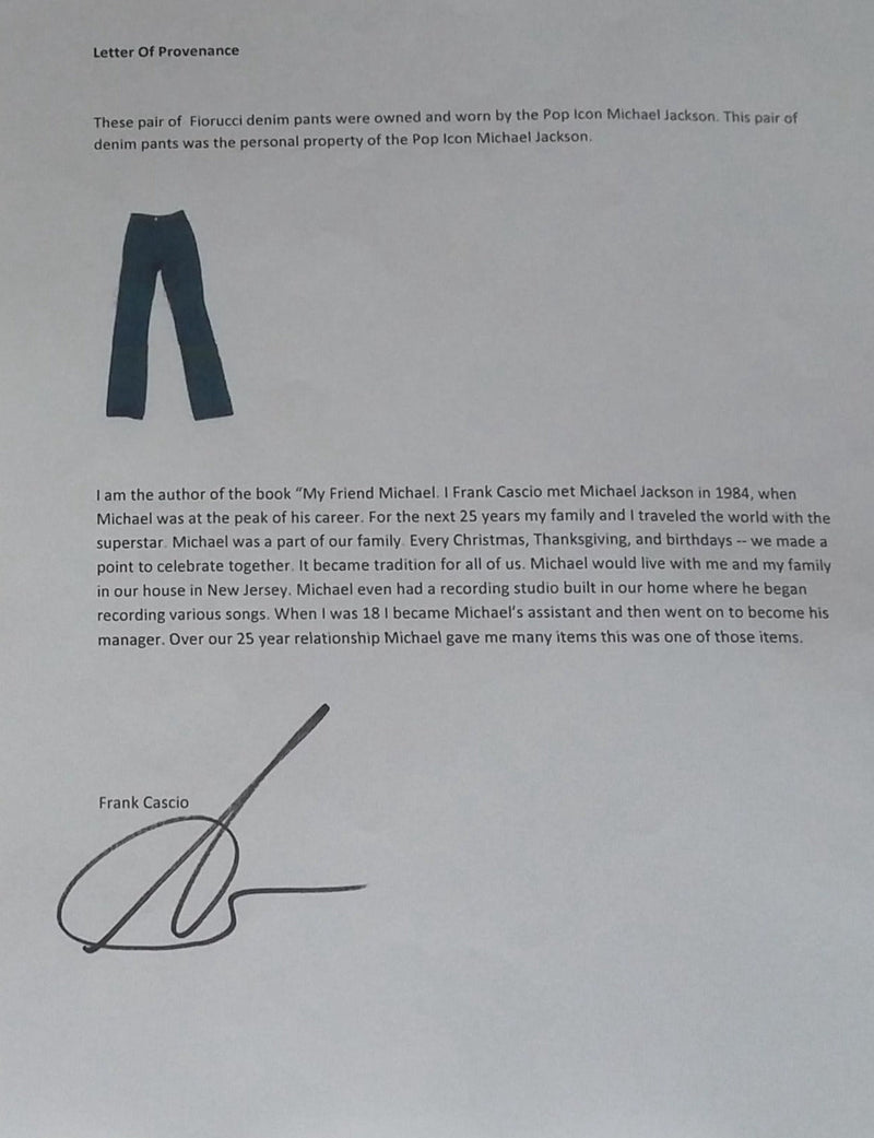 Michael Jackson owned and worn jeans