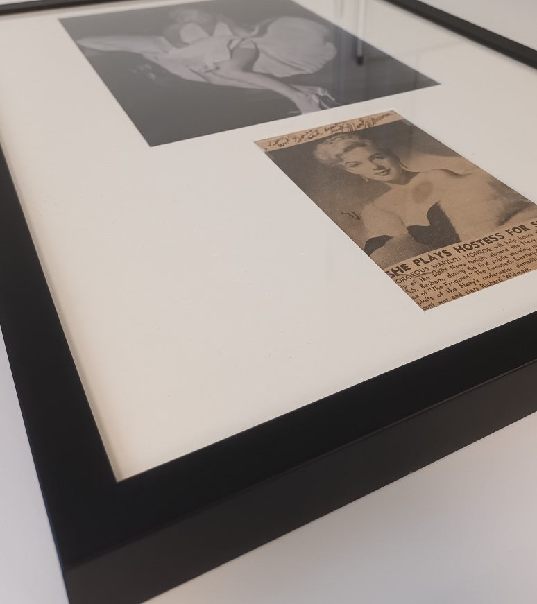Marilyn Monroe Autographed Newspaper Clipping