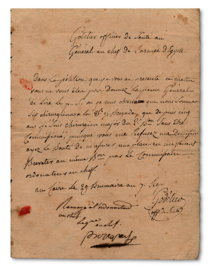 Napoleon Bonaparte signed letter