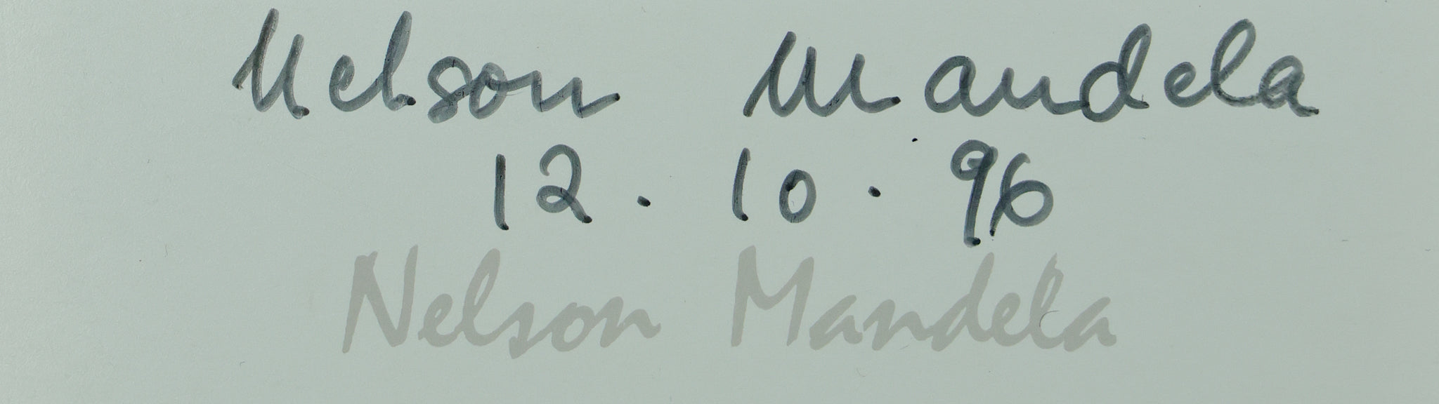 Nelson Mandela signed photo