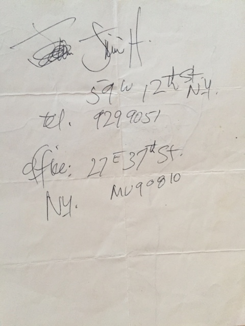 Jimi Hendrix Autograph And Hand Drawn "Treasure" Map