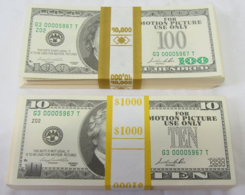 Prop dollars from films Ocean’s Eleven, Kill Bill and Bad Boys II