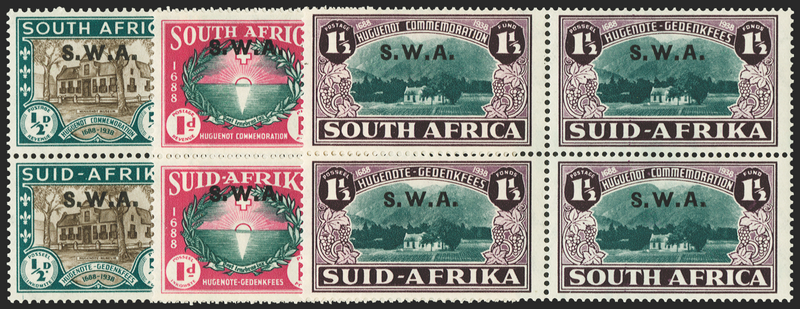 SOUTH WEST AFRICA 1939 Huguenot set of 3 to 1½d + 1½d, SG111/13