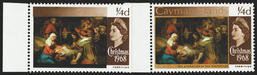 CAYMAN ISLANDS 1968-69 Christmas ¼d brown, ERROR GOLD OMITTED, SG215a