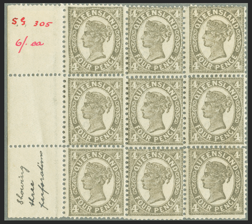 AUSTRALIA QUEENSLAND 1911 4d grey-black, SG305