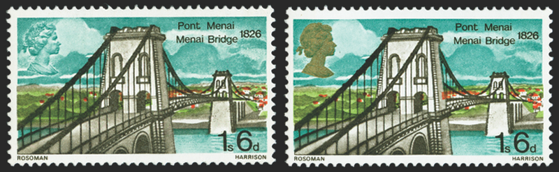 Great Britain 1968 1s6d British Bridges error, SG765a
