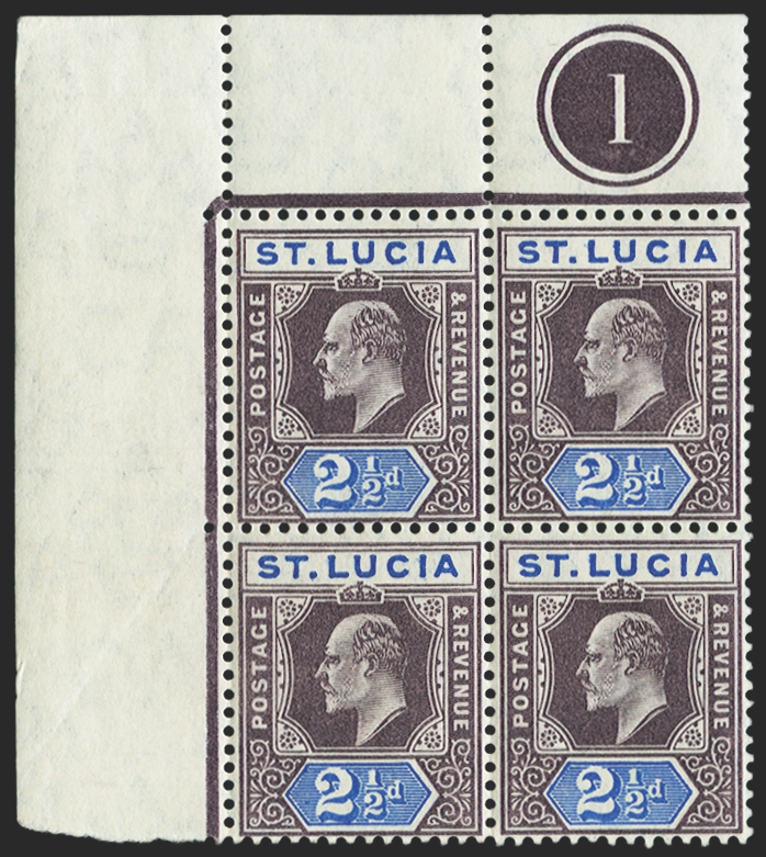 ST LUCIA 1904-10 2½d dull purple and ultramarine, SG68
