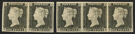 Great Britain 1840 1d grey black plate 1a, SG3