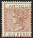 ANTIGUA 1882 2d red-brown (UNUSED), SG22var