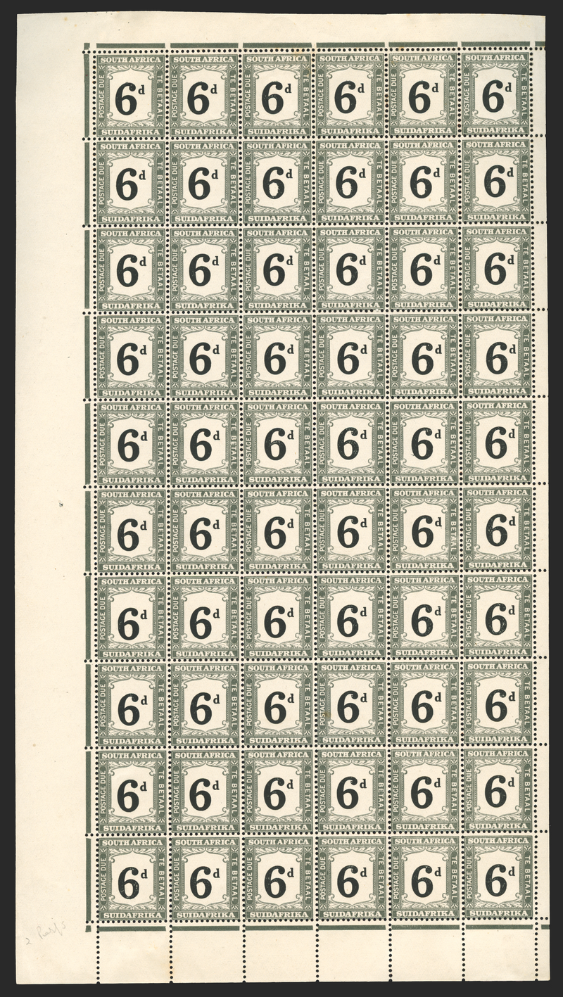 SOUTH AFRICA 1927-28 6d black and slate Postage Dues, SGD21