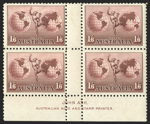 AUSTRALIA 1934-48 Air 1s6d dull purple variety, SG153/var