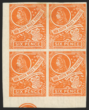 AUSTRALIA NEW SOUTH WALES 1899 6d deep orange, (UNUSED) SG305a