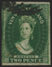 Australia Tasmania 1855 2d green, SG16