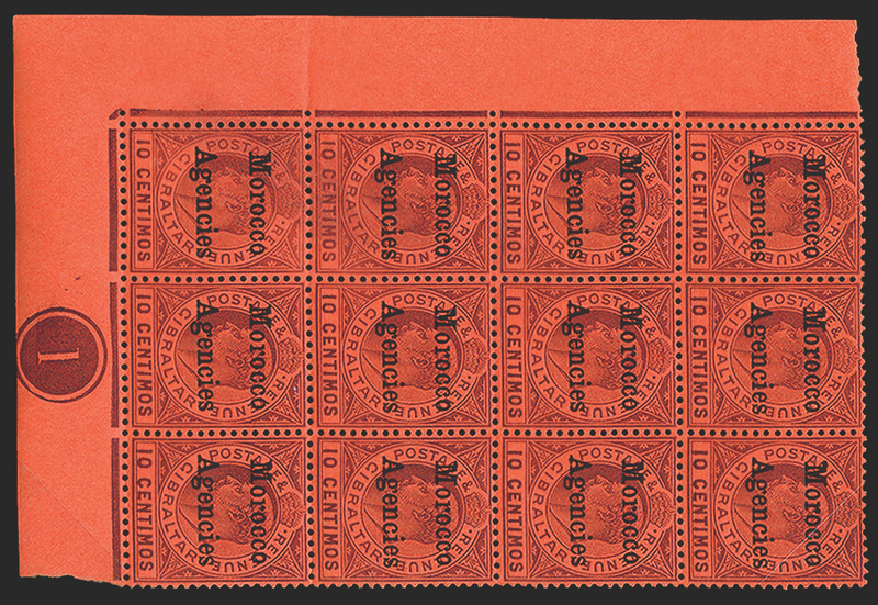MOROCCO AGENCIES 1905-06 10c dull purple/red, SG25b