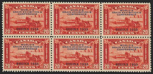 CANADA 1933 20c red, Grain Conference (UNUSED), SG330/var