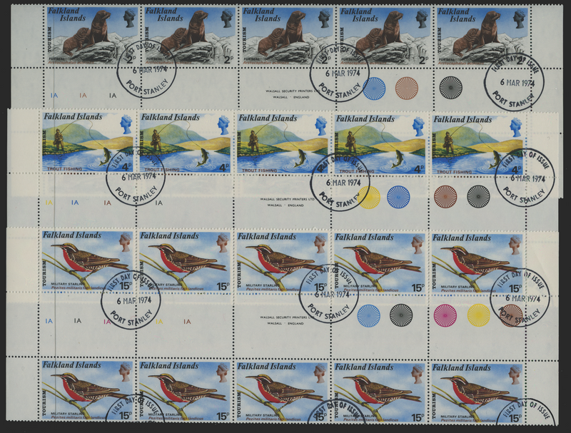 FALKLAND ISLANDS 1974 Tourism 2p, 4p, 15p set of three, SG296/299