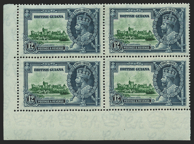 British Guiana 1935 Silver Jubilee 12c green and indigo, SG303/f