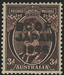 Australia BCOF 1946-47 3d purple-brown error opt double, SGJ3a