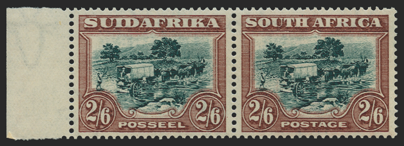 SOUTH AFRICA 1930-44 2s6d green and brown, SG49