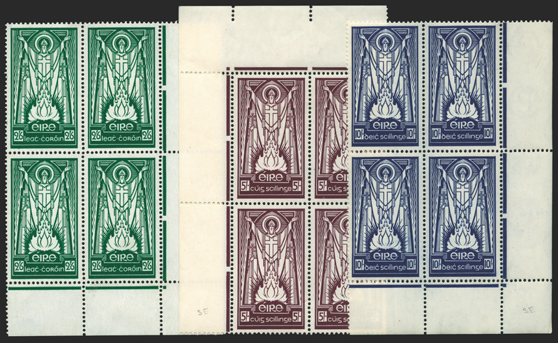 Ireland 1937 "St Patrick" set of 3 to 10s, SG102/4