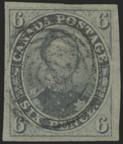 Canada 1851 6d slate-violet used, SG2