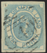 Australia Tasmania 1853 1d pale blue yellowish paper, SG1