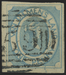 Australia Tasmania 1853 1d blue yellowish paper, SG2