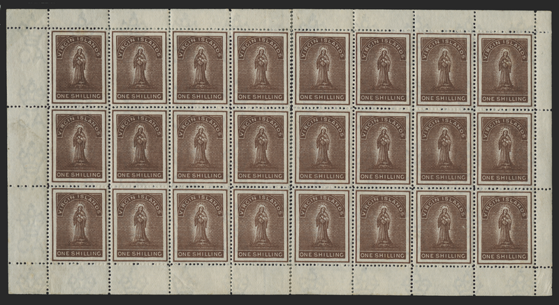 VIRGIN ISLANDS 1887-89 1s brown, SG41