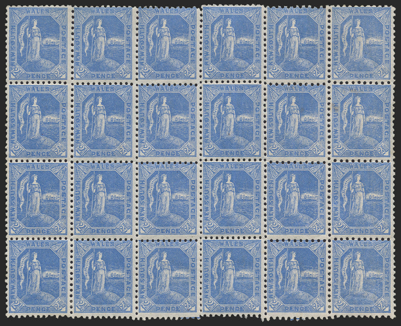 AUSTRALIA NEW SOUTH WALES 1890 2½d ultramarine, variety, SG265/b