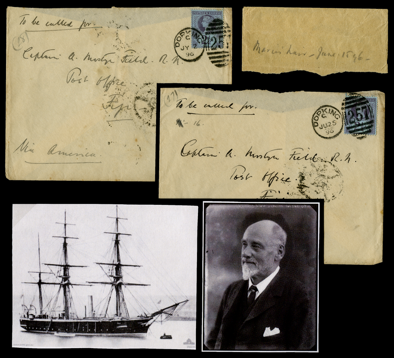 Great Britain 1896 Captain Mostyn Field Covers to Fiji, SG201