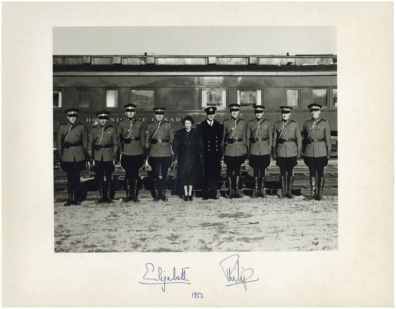 Princess Elizabeth and Prince Philip signed photograph