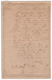 Pierre-Auguste Renoir Handwritten Letter