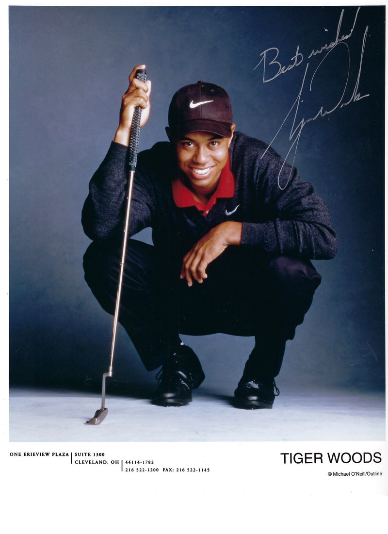 Tiger Woods signed photo