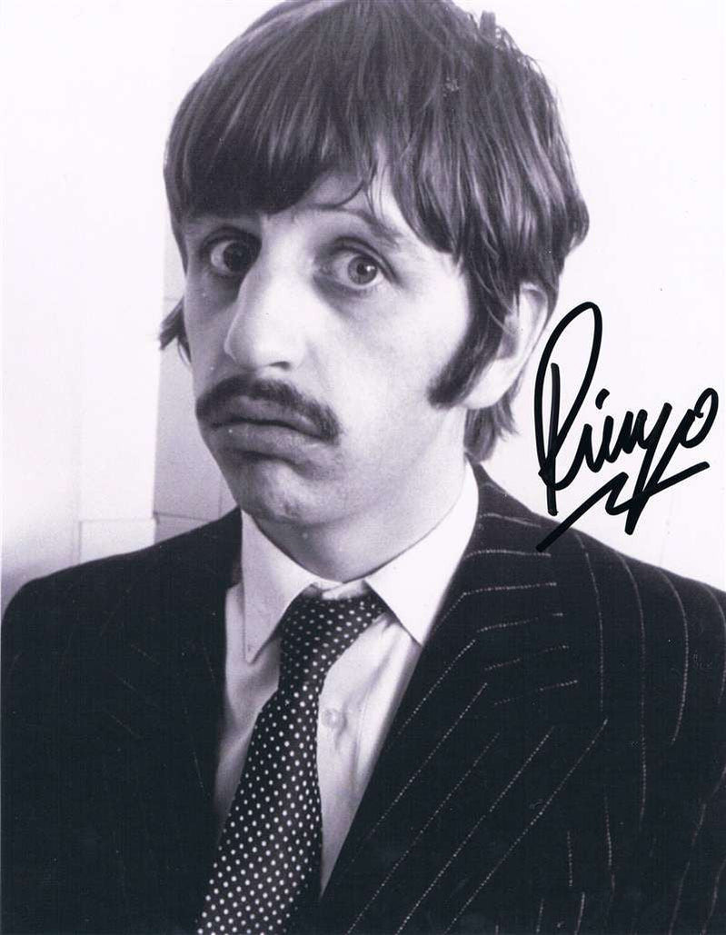 Ringo Starr Autographed Black & White Photograph — JustCollecting