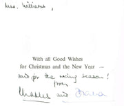 Princess Diana & Prince Charles Autographs on Christmas Card