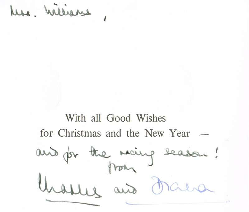 Princess Diana & Prince Charles Autographs on Christmas Card